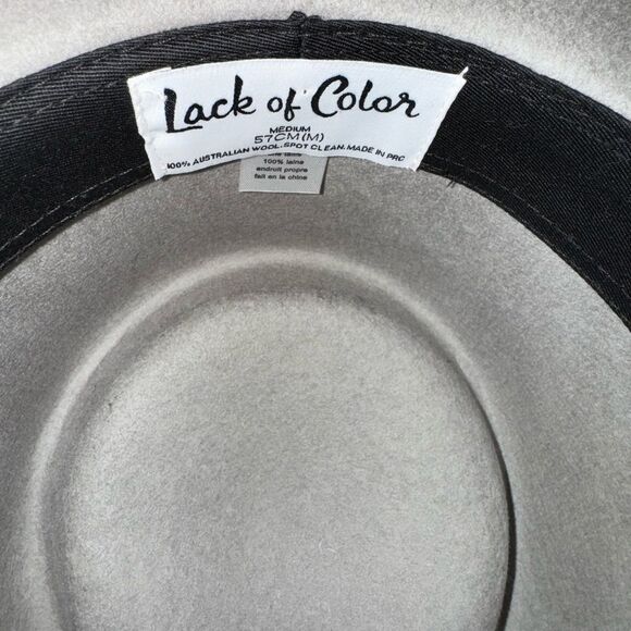 Lack of Color STONERANCH Wide-Brim Fedora Hat in stone gray - Picture 5 of 10